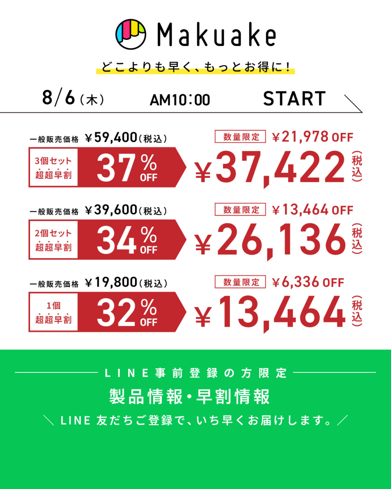 Makuake先行販売とLINE事前登録のご案内