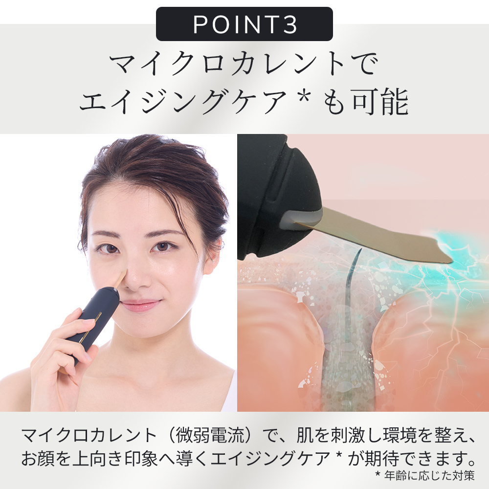 ゲスケ マイクロカレント スキンスクライバー ＆ ブラックヘッドリムーバー(ピーリング美顔器)