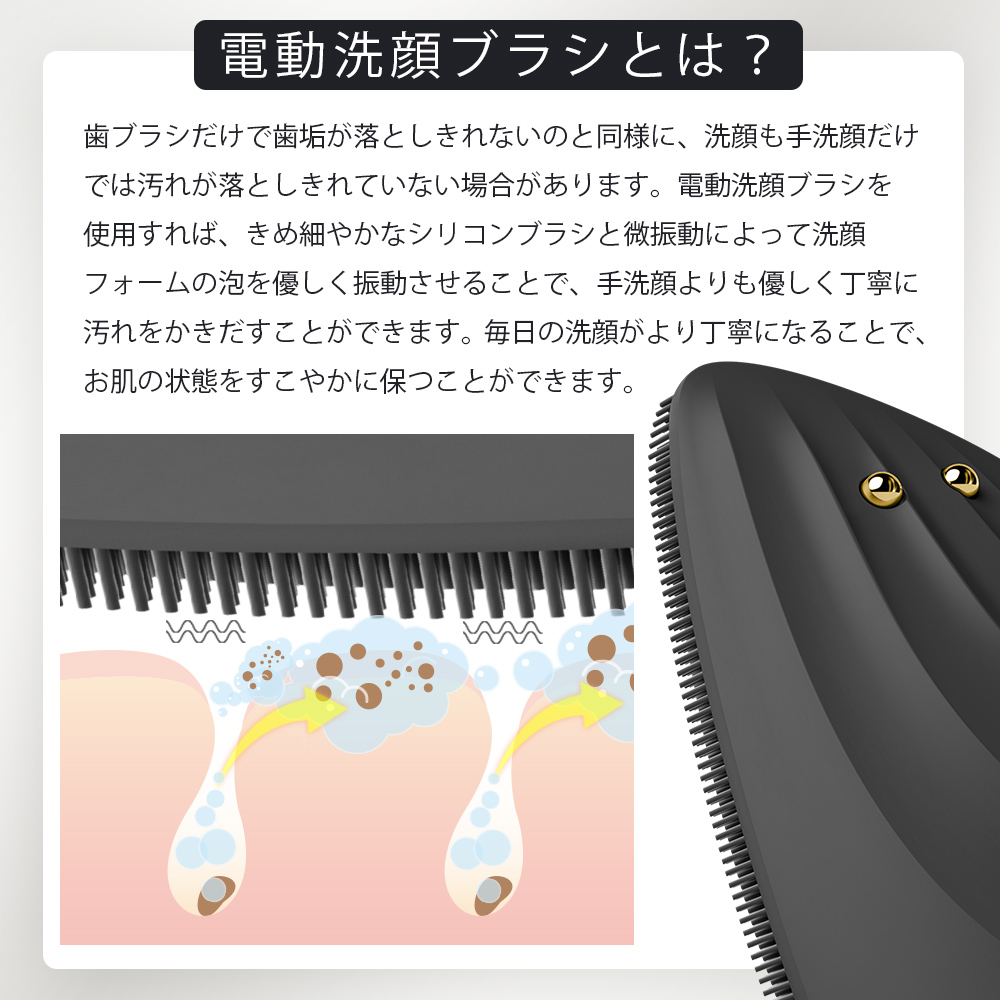 ゲスケ ソニック サーモ フェイシャルブラシ & フェイスリフター（電動洗顔ブラシ)