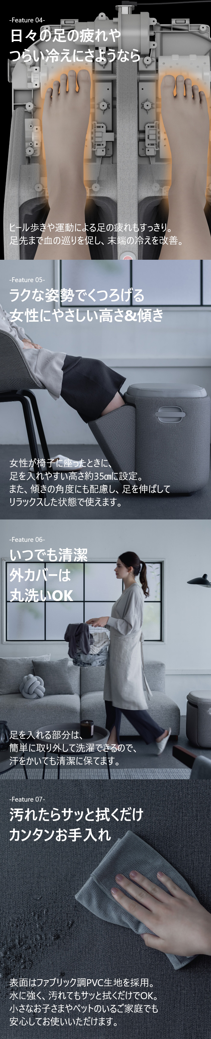 3Dフットマッサージャースツール